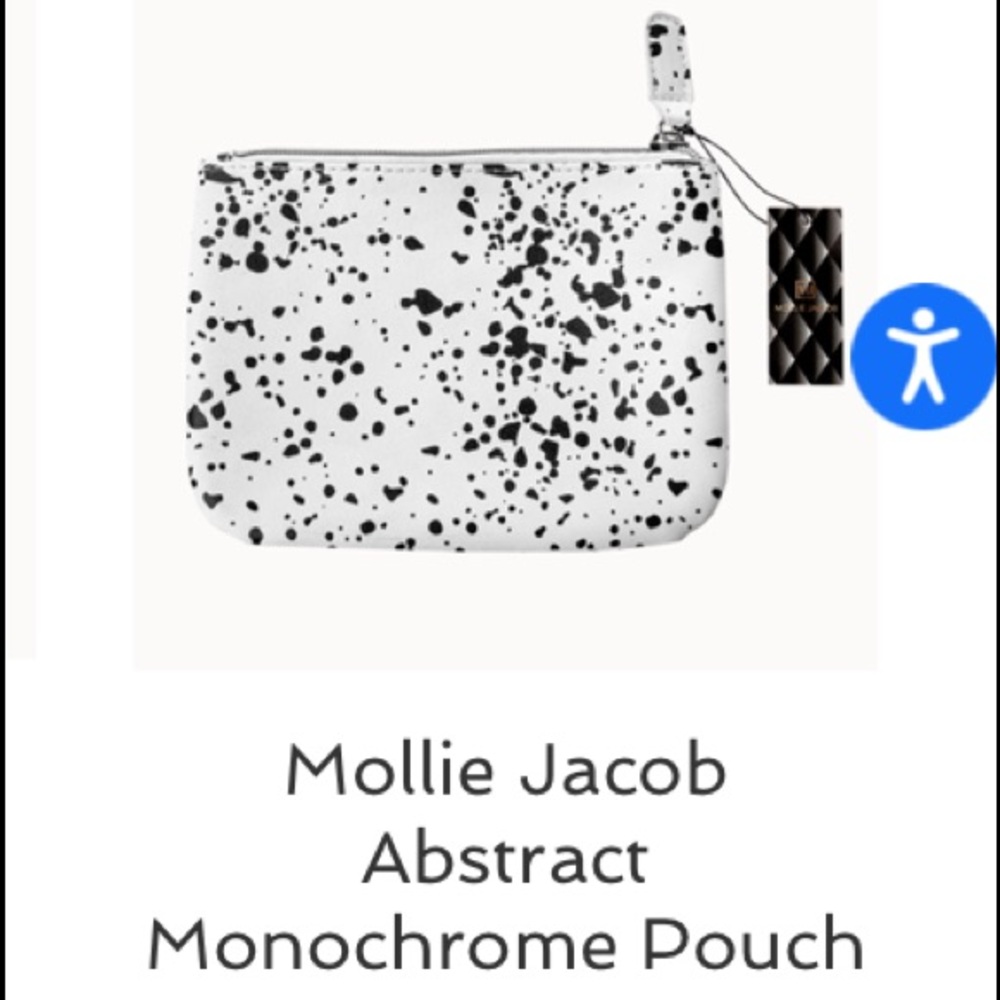 🎁NWT Mollie Jacob Abstract paint splatter mini pouch